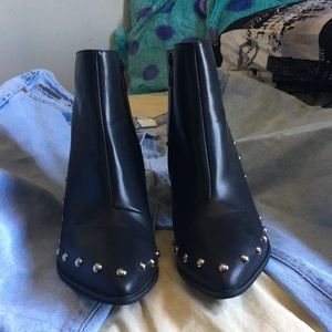 Nasty Gal Black studded ankle boots